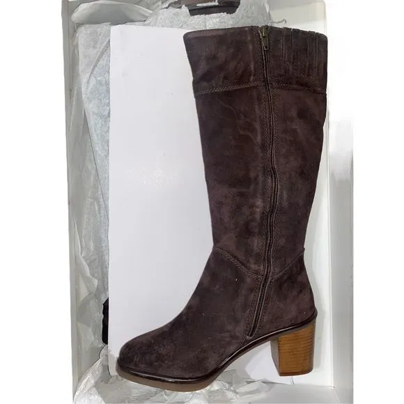 New Hush Puppies Saun Olivia Brown Boots 7.5
