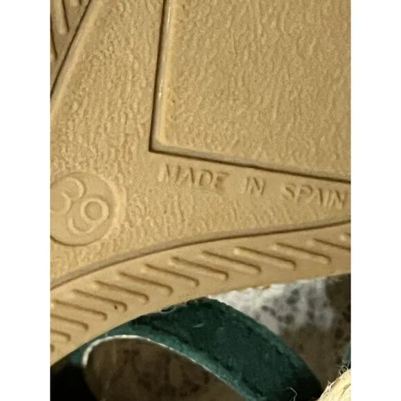 NEW Ilse Jacobsen Wedge Espadrille Sandals •39/ 8.5• Emerald Green Suede Shows