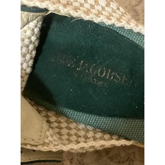 NEW Ilse Jacobsen Wedge Espadrille Sandals •39/ 8.5• Emerald Green Suede Shows