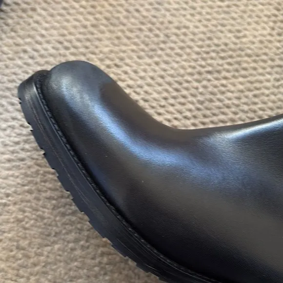 NEW in Box Free People Leather Harmony Studded Boots Black Size 9