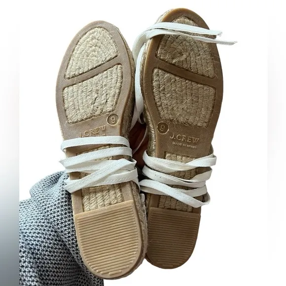 NEW J. Crew Eyelet Flatform Espadrille Sandals