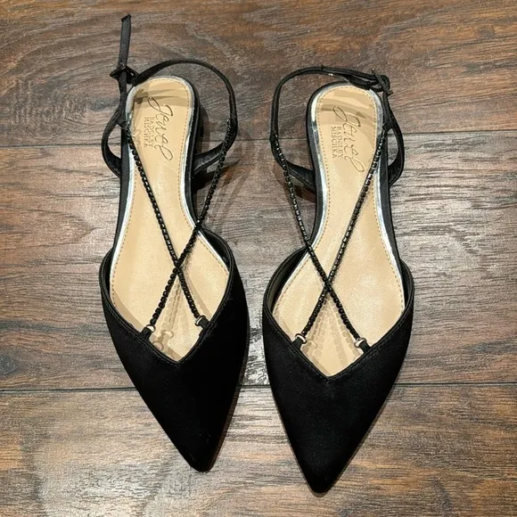 NEW! Jewel Badgley Mischka Black Alanna Ballet Flats - Size 5