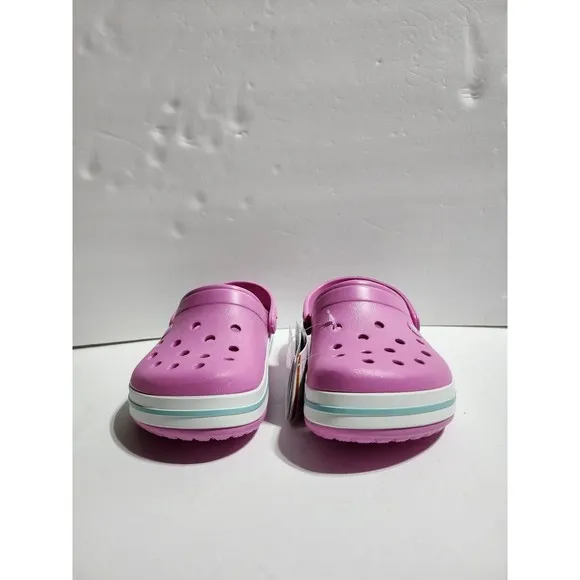 New Kids Crocs Crocband Clog Sandals Platform K Party Pink 207006 6SW Size J3