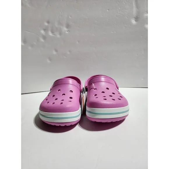 New Kids Crocs Crocband Clog Sandals Platform K Party Pink 207006 6SW Size J3
