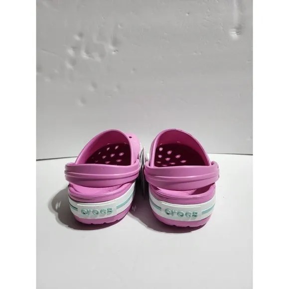 New Kids Crocs Crocband Clog Sandals Platform K Party Pink 207006 6SW Size J3