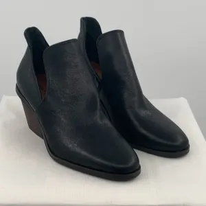 🌹New Listing🌹NWT Lucky Vellida Women’s Black Leather Ankle Boot Bootie Shoes
