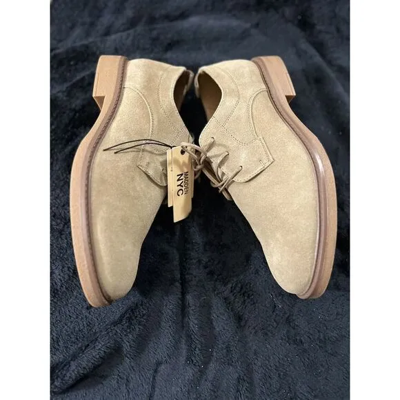 NEW Madden NYC Men's Terry‎ Dress Shoes Suede Leather Taupe 8