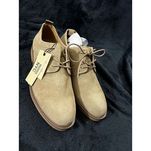 NEW Madden NYC Men's Terry‎ Dress Shoes Suede Leather Taupe 8
