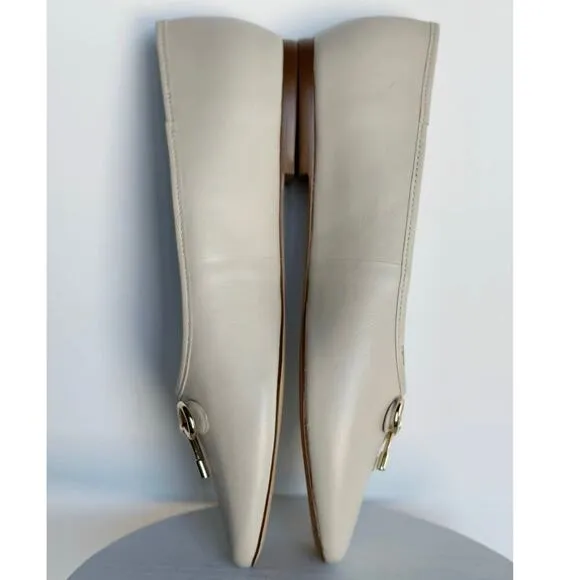 NEW Maeve Metal Bow Ballet Flats Womens Size 9 Cream