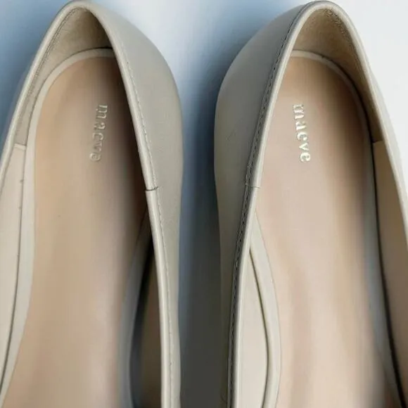 NEW Maeve Metal Bow Ballet Flats Womens Size 9 Cream