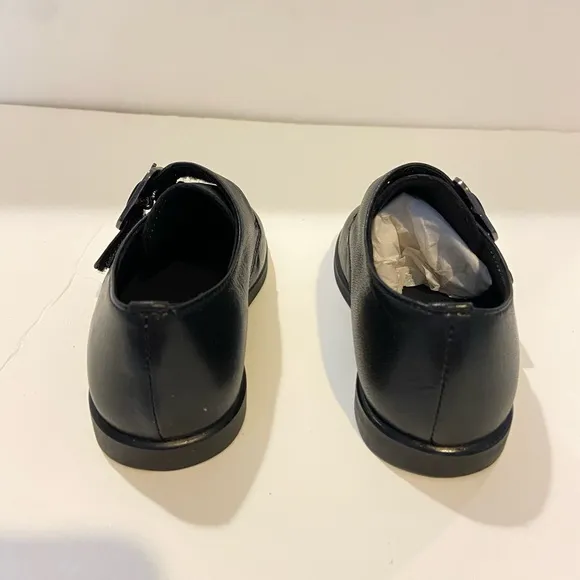 NEW Maria Catalan black leather monk dress shoes baby boys