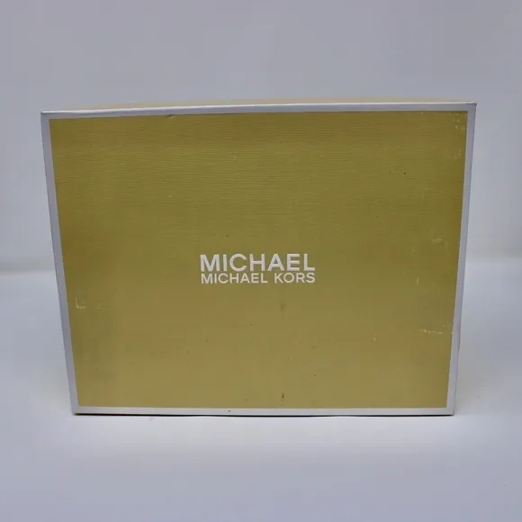 *NEW* Michael Kors Lolita Pump Metallic Embossed Leather Pale Gold Women's 5.5