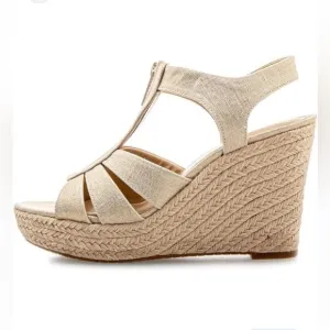 NEW Michael Kors Women's Berkley Gold Wedge Sandals