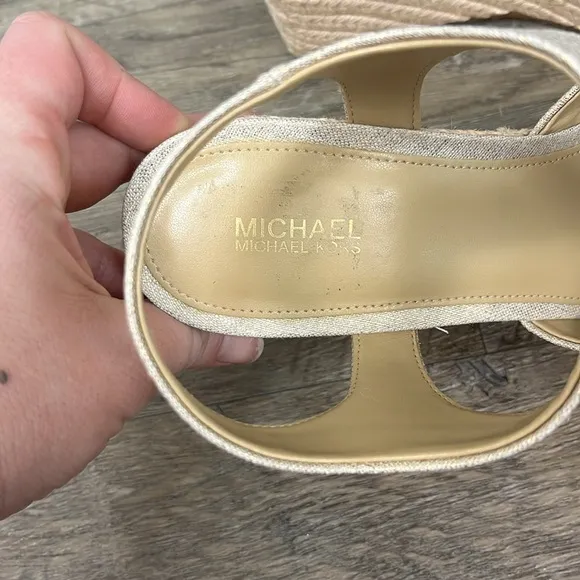 NEW Michael Kors Women's Berkley Gold Wedge Sandals