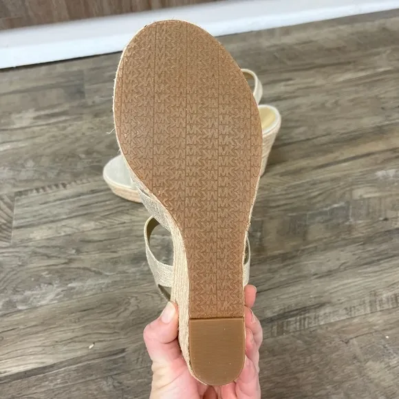 NEW Michael Kors Women's Berkley Gold Wedge Sandals