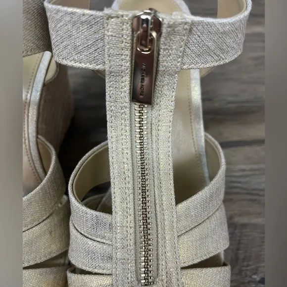 NEW Michael Kors Women's Berkley Gold Wedge Sandals