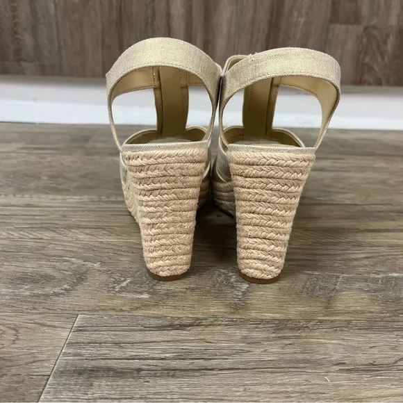 NEW Michael Kors Women's Berkley Gold Wedge Sandals