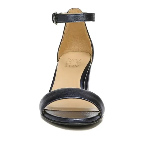 New Naturalizer Women's Vera black block high heel Dress Sandal ankle strap 6