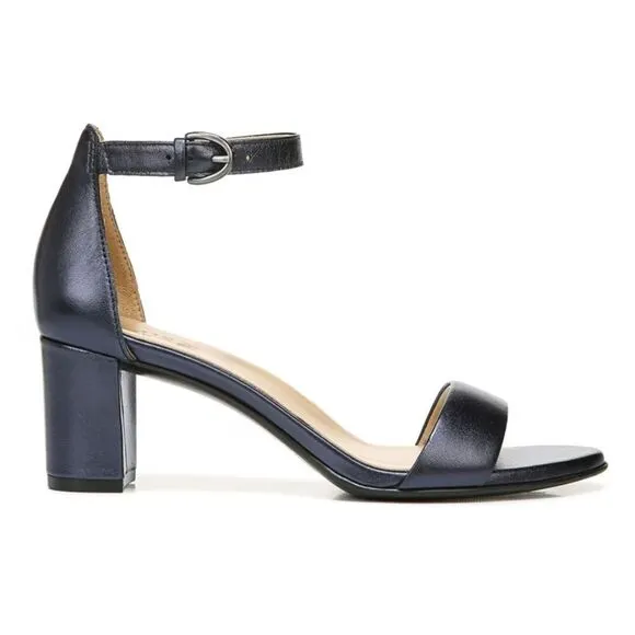 New Naturalizer Women's Vera black block high heel Dress Sandal ankle strap 6