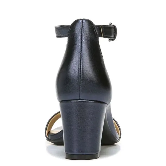 New Naturalizer Women's Vera black block high heel Dress Sandal ankle strap 6
