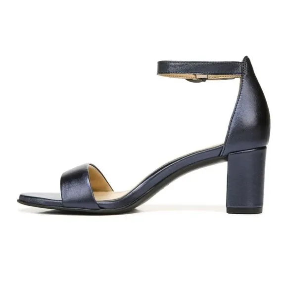 New Naturalizer Women's Vera black block high heel Dress Sandal ankle strap 6