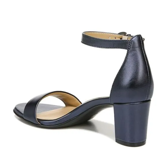 New Naturalizer Women's Vera black block high heel Dress Sandal ankle strap 6