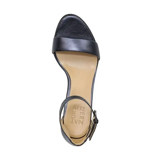 New Naturalizer Women's Vera black block high heel Dress Sandal ankle strap 6