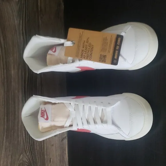 New Nike Blazer Mid 77 NN Next Nature White Rust Red Mid Top Sneakers