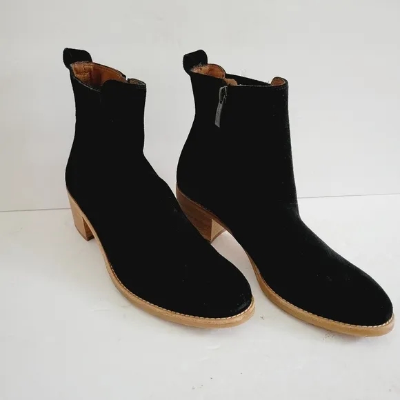 New PAUL GREEN WOMEN SANTE WESTERN COWBOY ITALIAN BLACK SUEDE BOOTS SIZE 7
