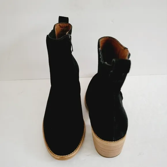 New PAUL GREEN WOMEN SANTE WESTERN COWBOY ITALIAN BLACK SUEDE BOOTS SIZE 7