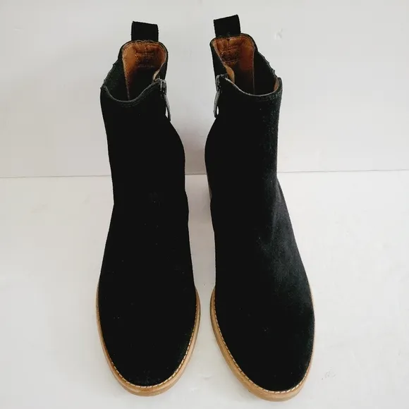 New PAUL GREEN WOMEN SANTE WESTERN COWBOY ITALIAN BLACK SUEDE BOOTS SIZE 7