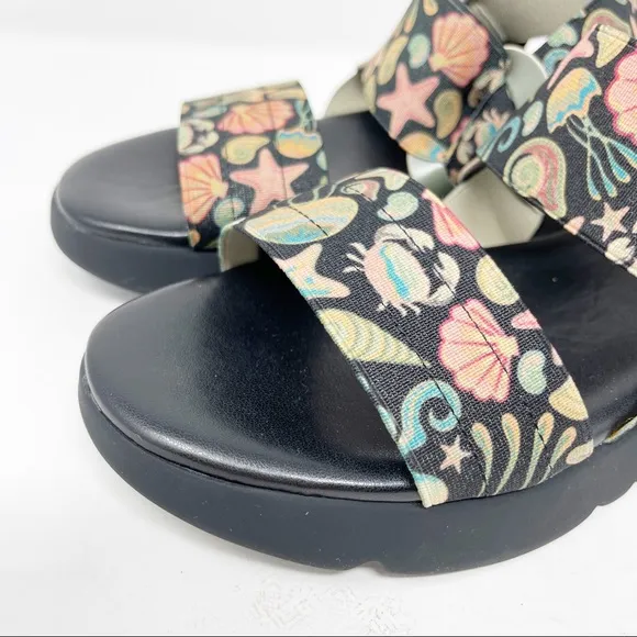 NEW Ron White RAPISARDI EU 38 US 7.5/8 Black Elastic MARETTA Platform Sandals