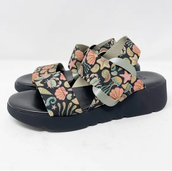 NEW Ron White RAPISARDI EU 38 US 7.5/8 Black Elastic MARETTA Platform Sandals