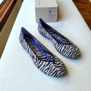 New! Rothy’s sz 8.5 Black White Zebra Ballet Flats Shoes New in Box