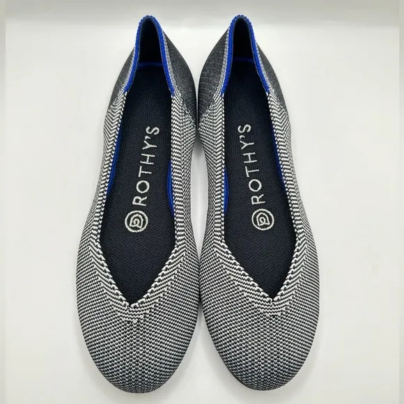 NEW Rothy’s The Flat Round Toe Ballet Flat Shoes Gray Birdeye Women’s Sz 5