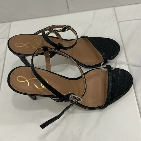 NEW! Sam Edelman Black Doran Strappy Heeled Sandal - Size 8.5