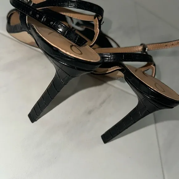 NEW! Sam Edelman Black Doran Strappy Heeled Sandal - Size 8.5