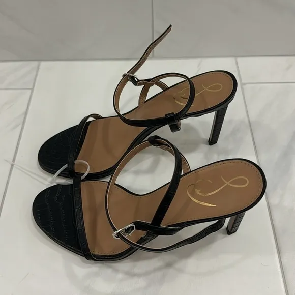 NEW! Sam Edelman Black Doran Strappy Heeled Sandal - Size 8.5
