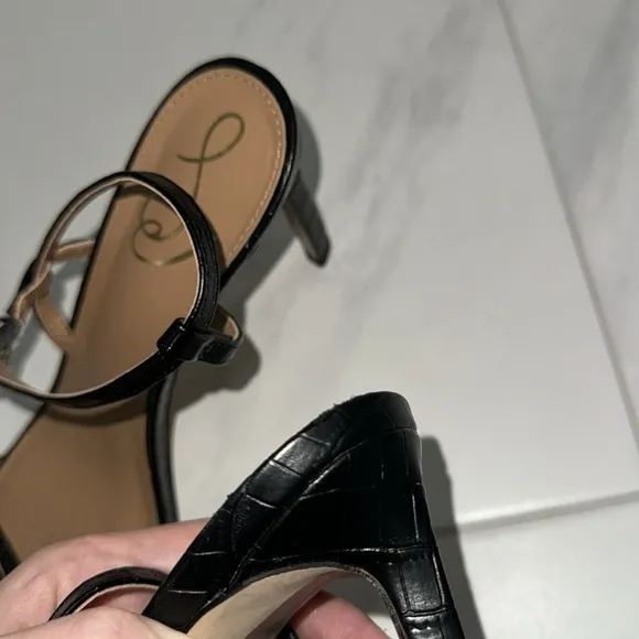 NEW! Sam Edelman Black Doran Strappy Heeled Sandal - Size 8.5