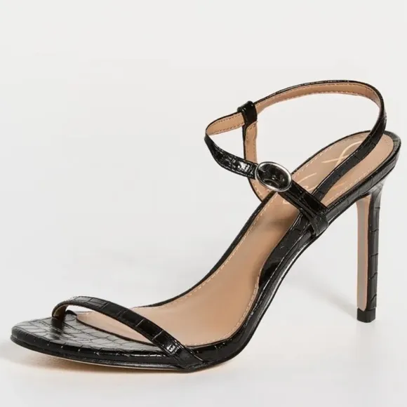 NEW! Sam Edelman Black Doran Strappy Heeled Sandal - Size 8.5