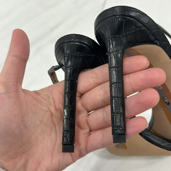 NEW! Sam Edelman Black Doran Strappy Heeled Sandal - Size 8.5