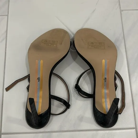 NEW! Sam Edelman Black Doran Strappy Heeled Sandal - Size 8.5