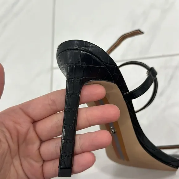 NEW! Sam Edelman Black Doran Strappy Heeled Sandal - Size 8.5