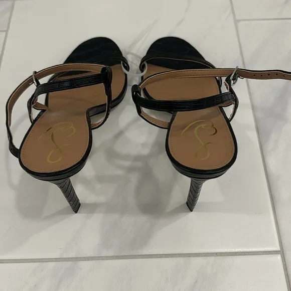 NEW! Sam Edelman Black Doran Strappy Heeled Sandal - Size 8.5