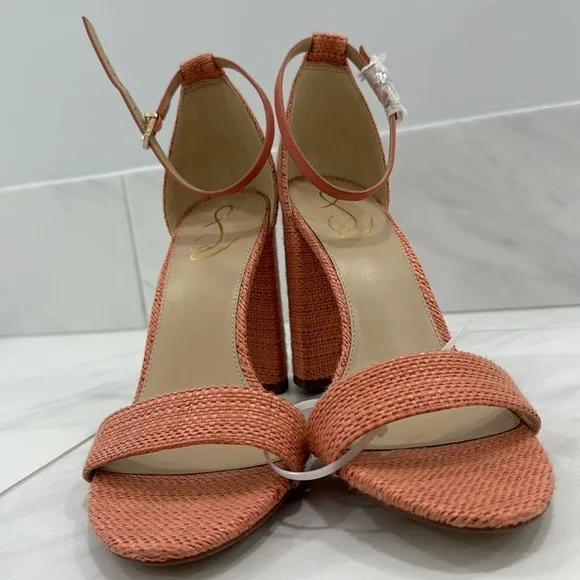 NEW! Sam Edelman Stucco Pink Yaro Block Heel Sandal - Size 12