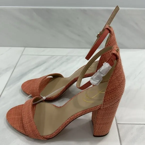 NEW! Sam Edelman Stucco Pink Yaro Block Heel Sandal - Size 12
