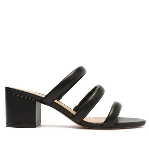 NEW! Schutz Black Olly Block Heel Sandal - Size 7.5