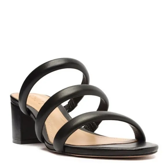 NEW! Schutz Black Olly Block Heel Sandal - Size 7.5