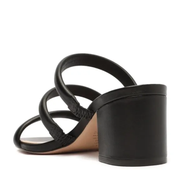 NEW! Schutz Black Olly Block Heel Sandal - Size 7.5