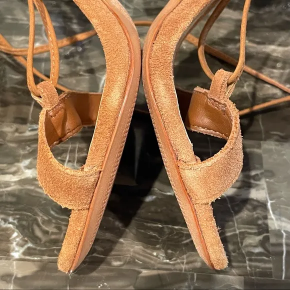 NEW Schutz Suede Fringe Stiletto Gladiator Heels